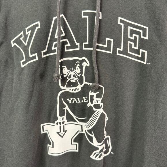 YALE Bulldogs Sleeveless‎ Hoodie Gray College Graphic Sweatshirt - Picture 2 of 5